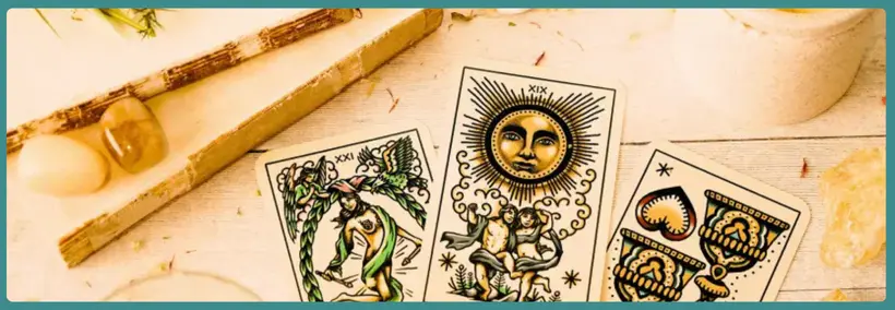 3 Tarot cards on the table