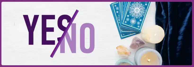 The word "YES/NO" displayed in large purple text against a white background