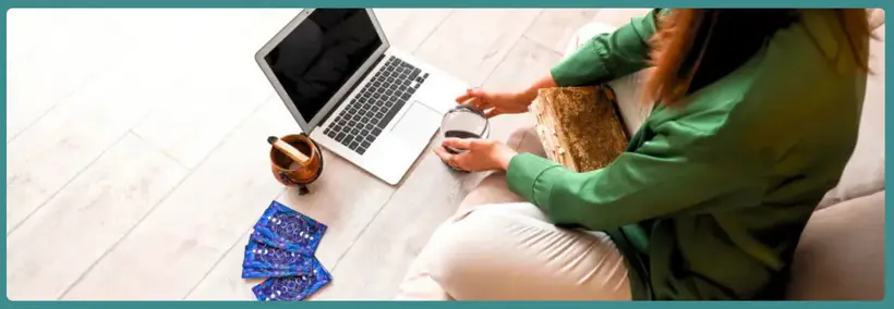A girl using laptop